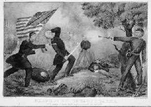 Death of Col Edward D Baker At the Battle of Balls Bluff